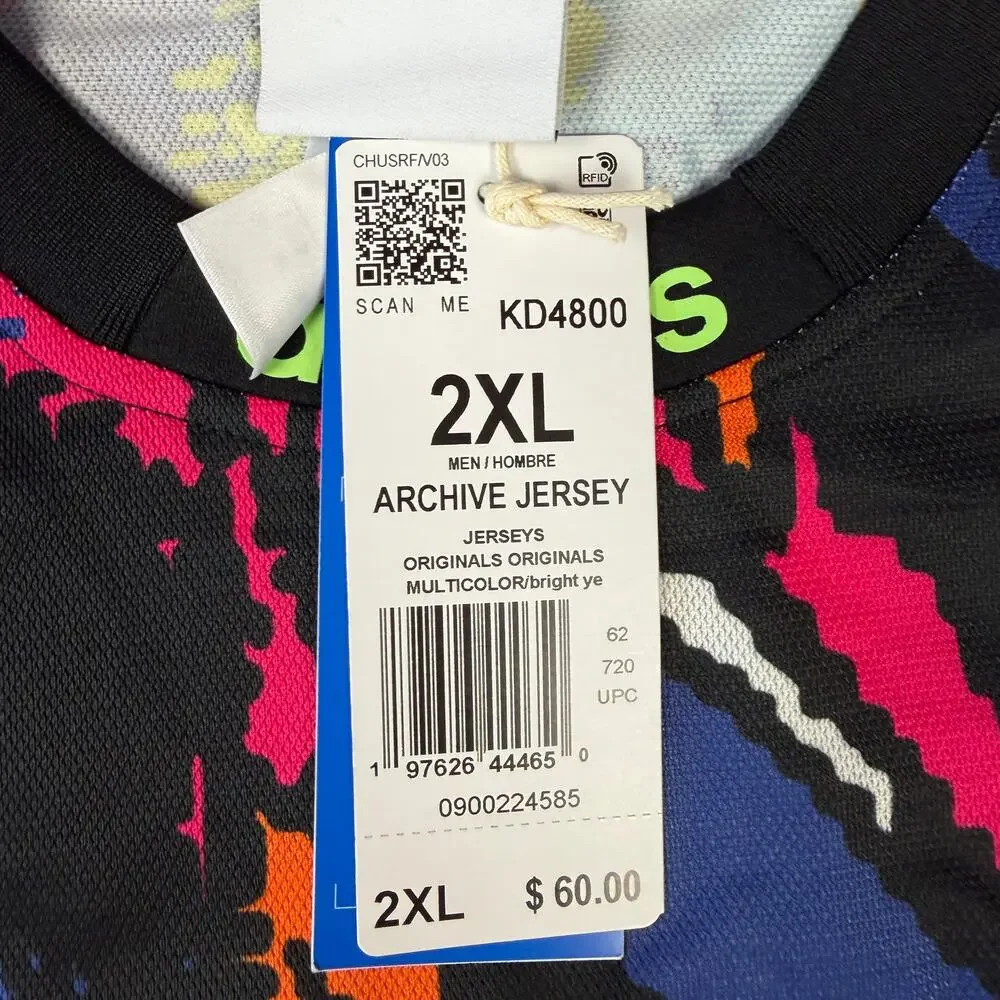 Adidas Originals Archive Jersey Graphic Print Lightweight Crew Neck 2XL KD4800